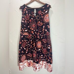 Unfocus Women Size 16W Floral Fit and Flare Sleeveless Dress